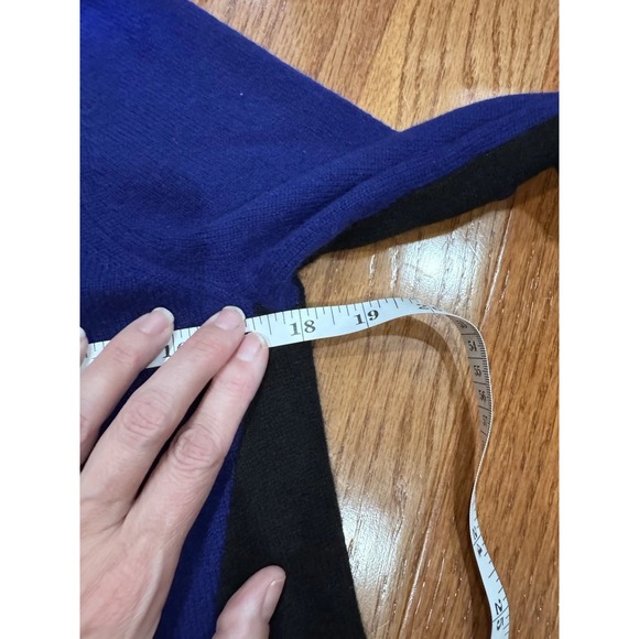 Aqua Cashmere Black Blue Dress Small 100% Cashmere Office Date Night - Picture 4 of 5
